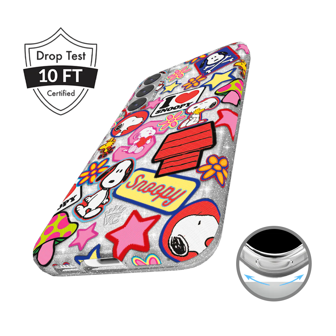 Snoopy Patchwork Glitter Samsung Case - Image 24