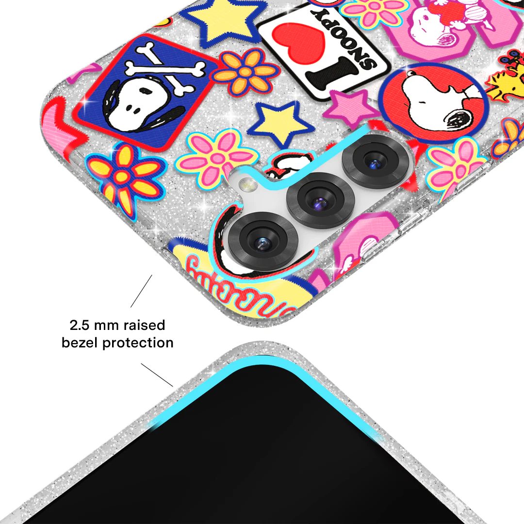 Snoopy Patchwork Glitter Samsung Case - Image 47