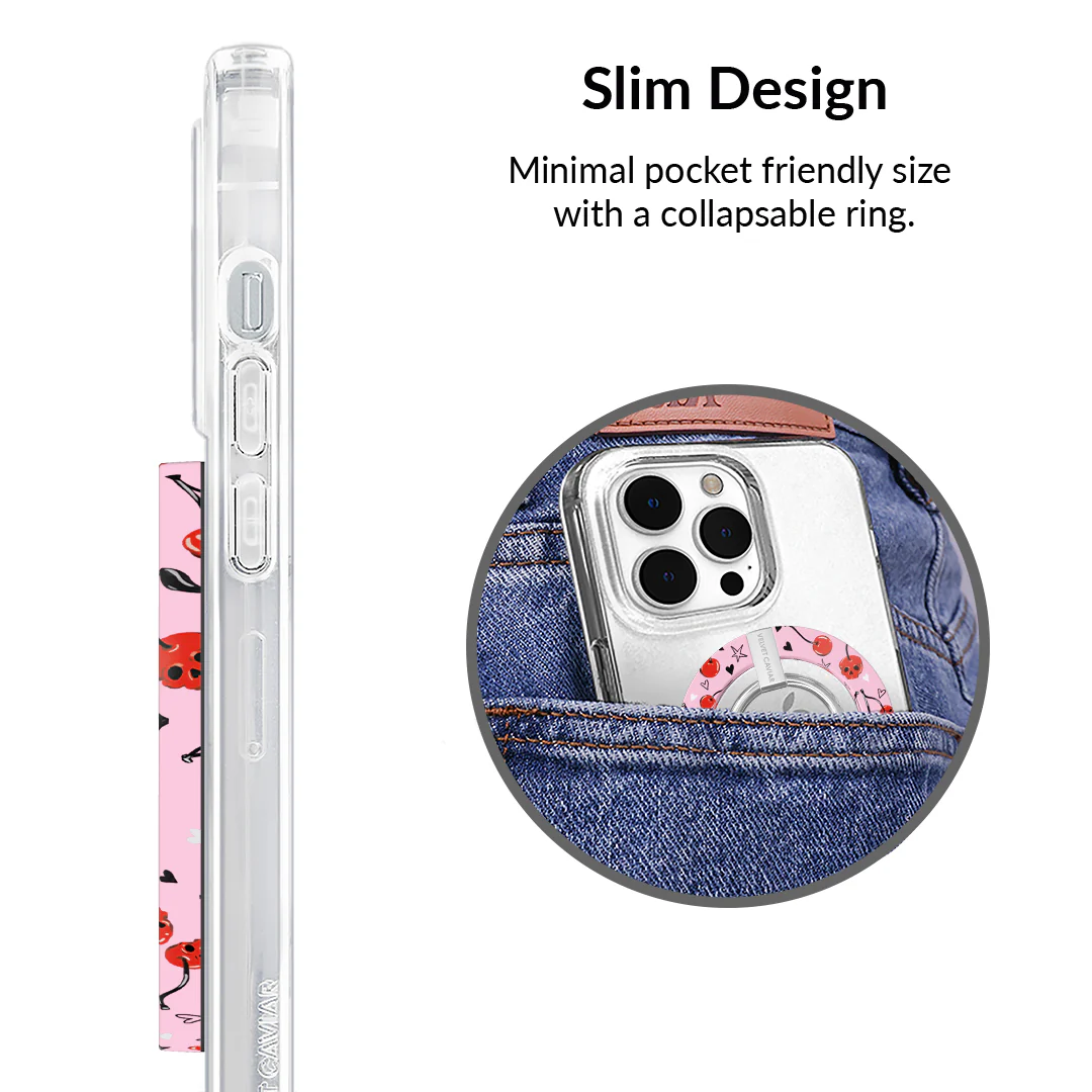 Sour Cherry Skulls MagSafe Grip Ring - Image 4