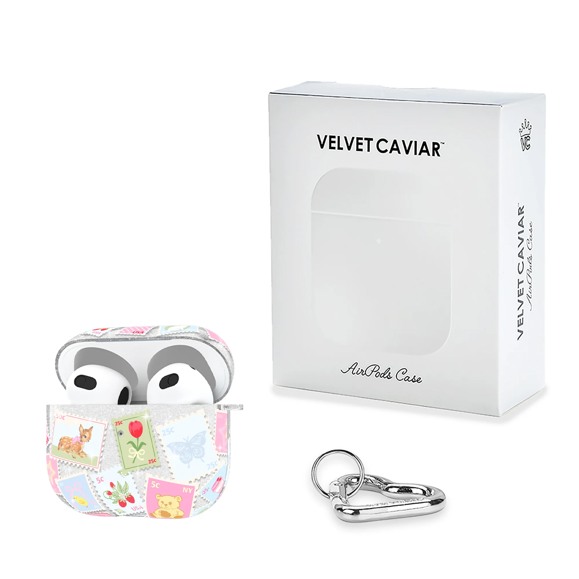 Spring Whimsy Stamps Glitter AirPod Case - Image 13