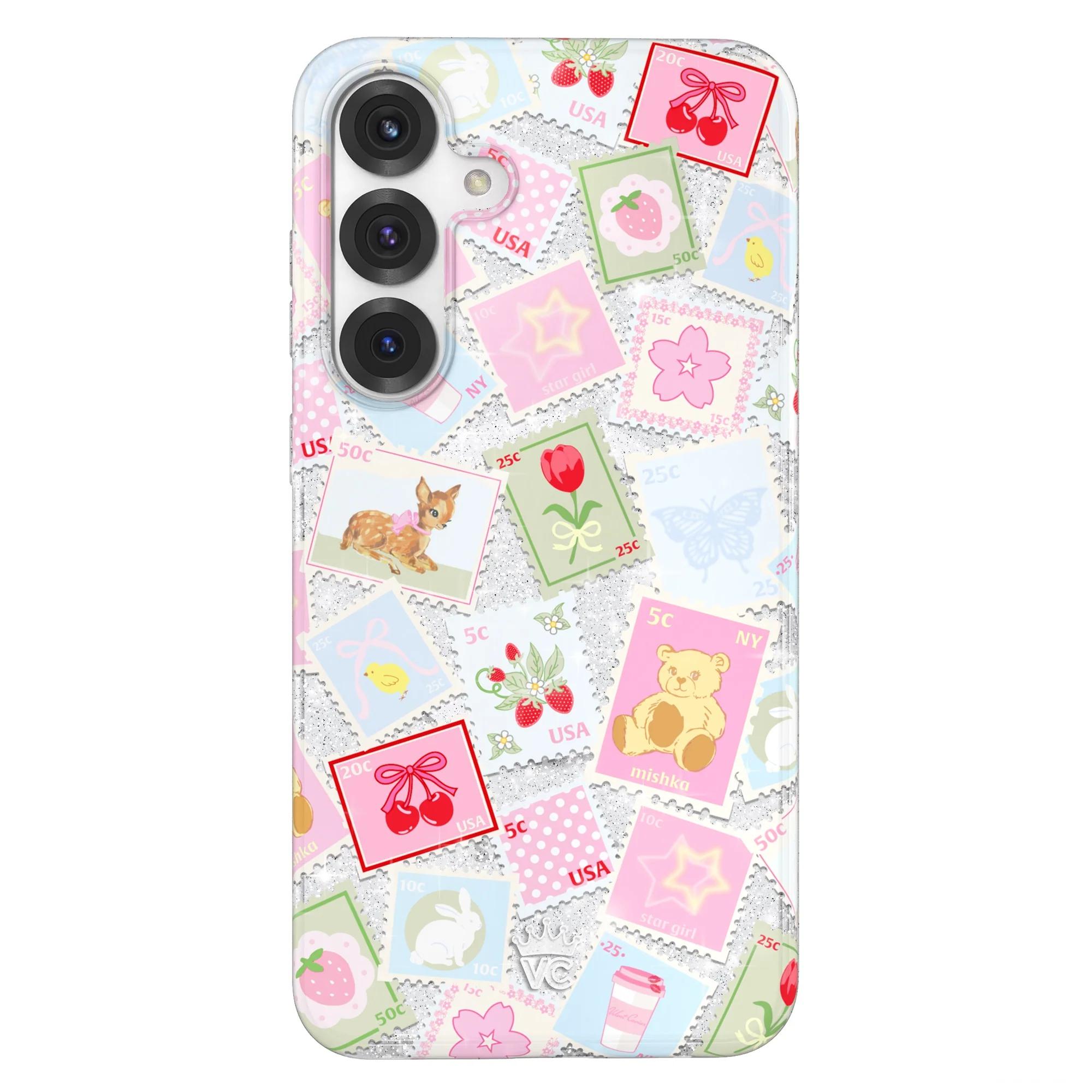 Spring Whimsy Stamps Glitter Samsung Case - Image 46