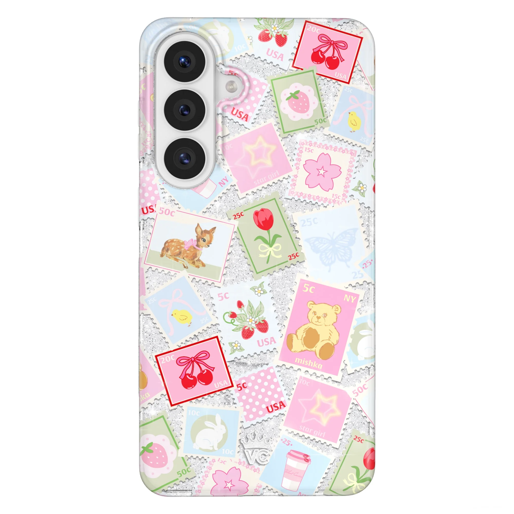 Spring Whimsy Stamps Glitter Samsung Case - Image 61