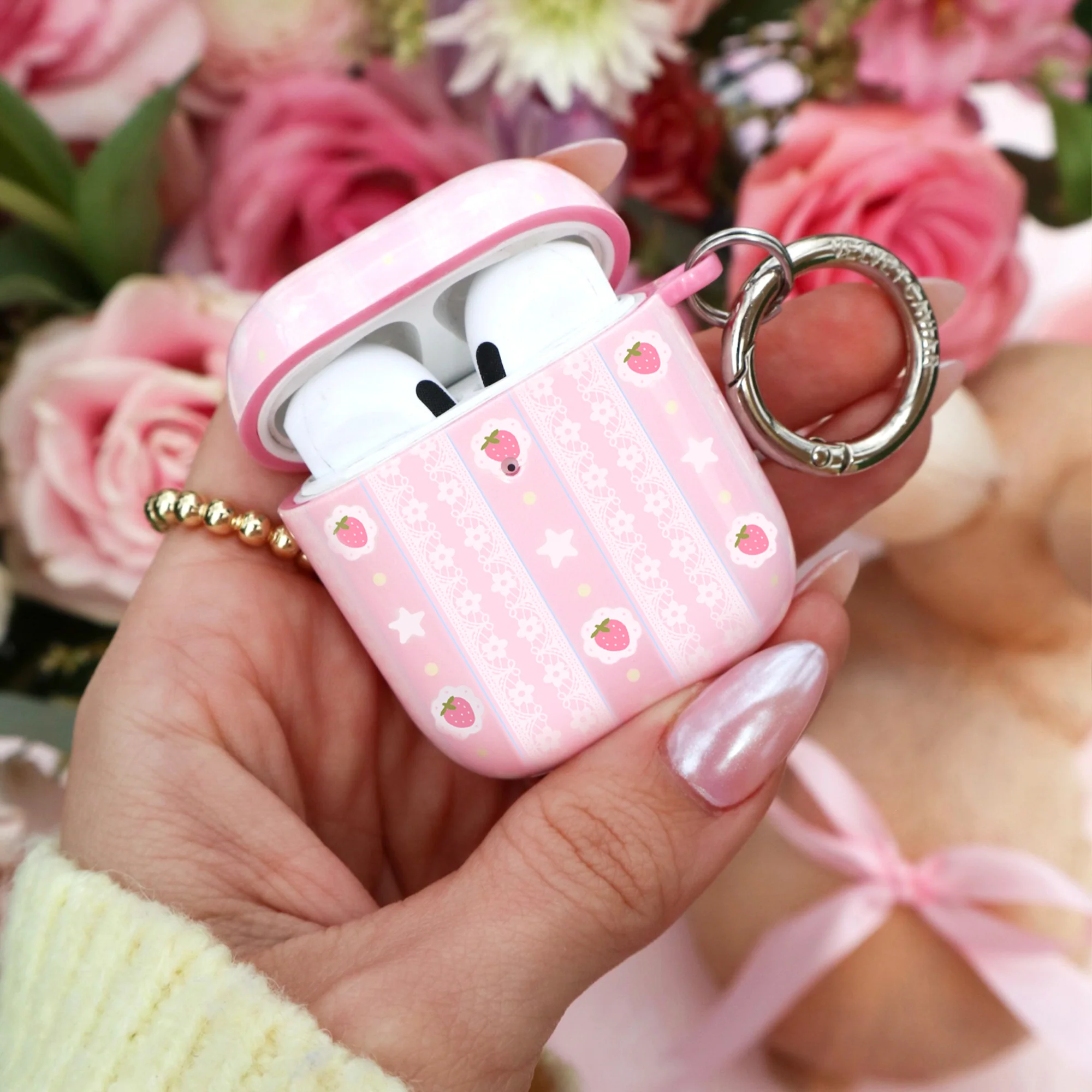 Strawberry Macaron AirPod Case - Image 14