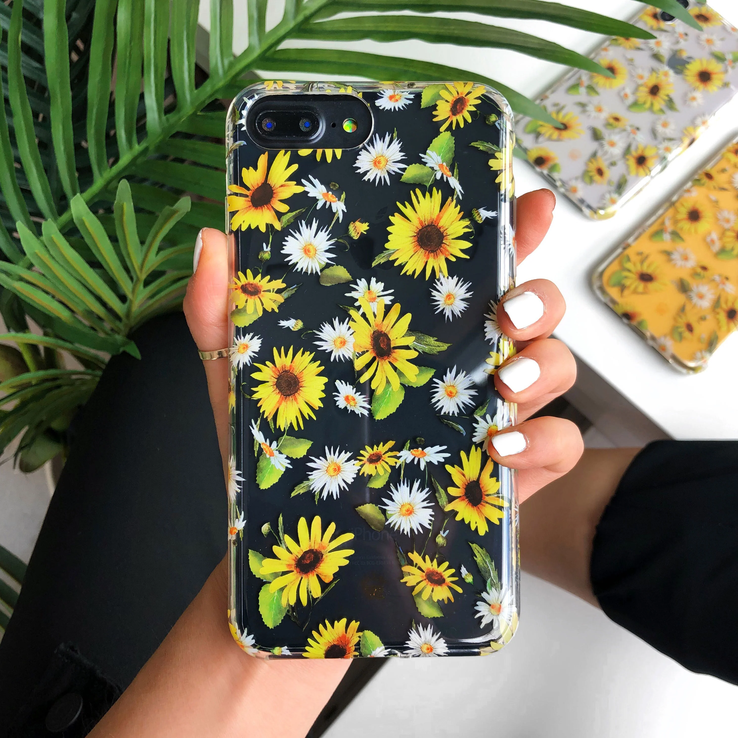 Sunflower Daisy Clear iPhone Case - Image 44