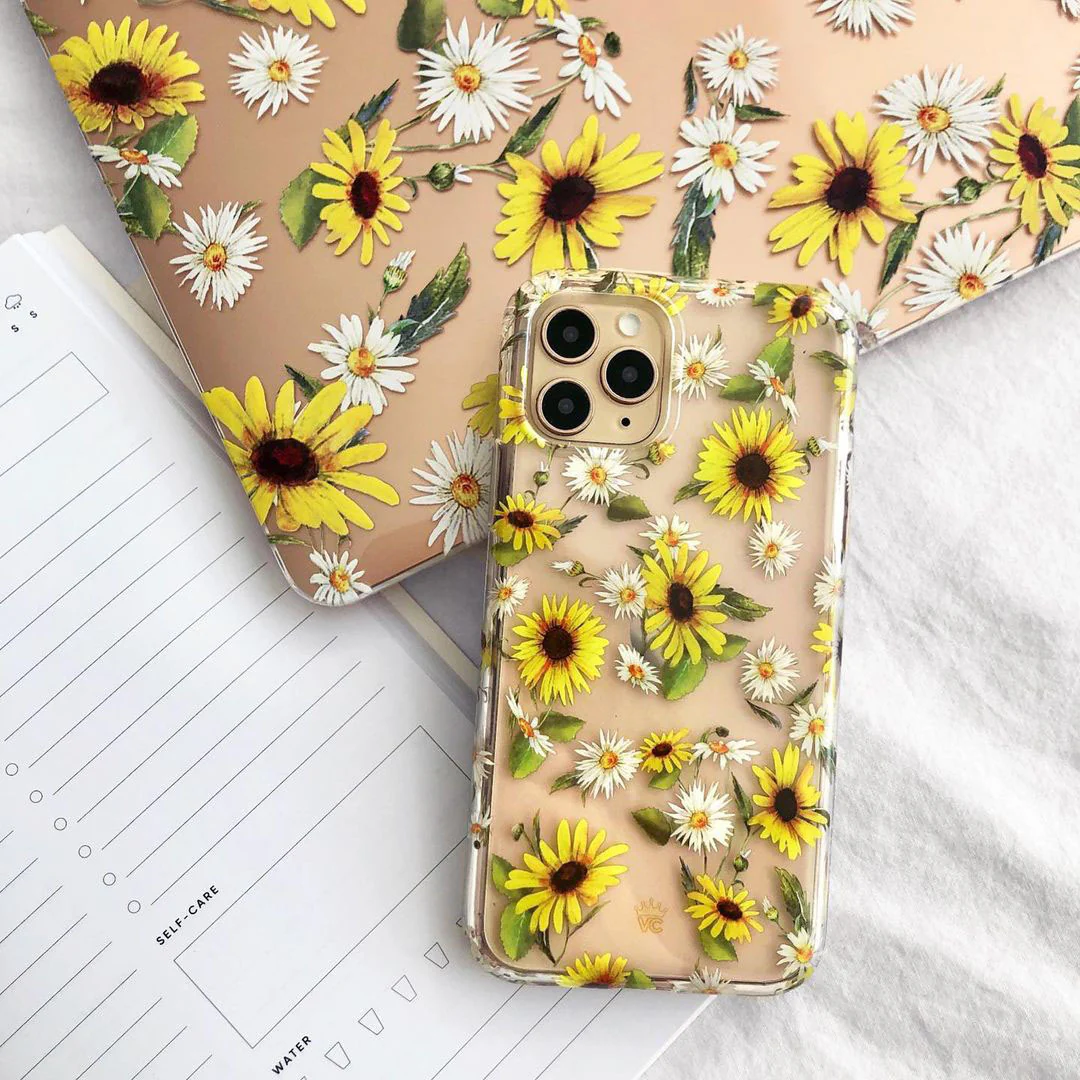 Sunflower Daisy Clear iPhone Case - Image 86