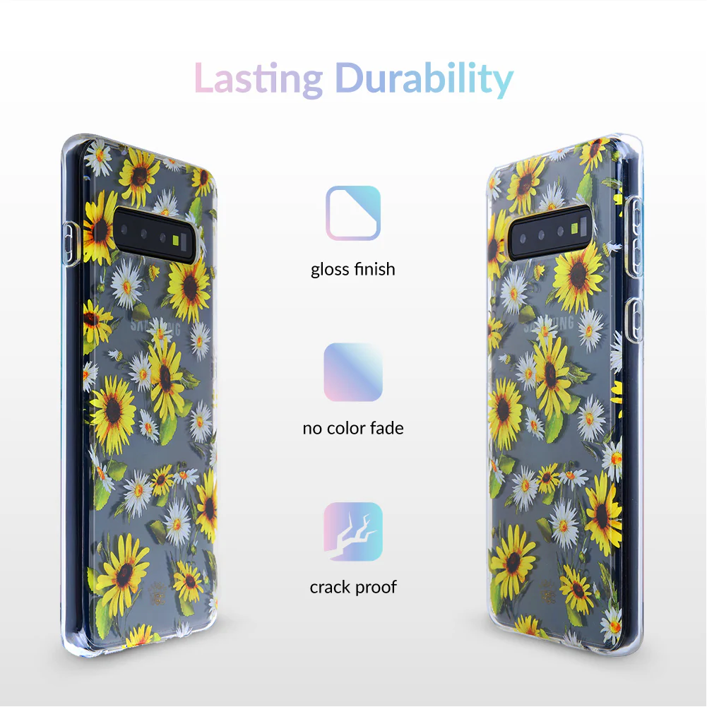 Sunflower Daisy Clear Samsung Galaxy Case - Image 41