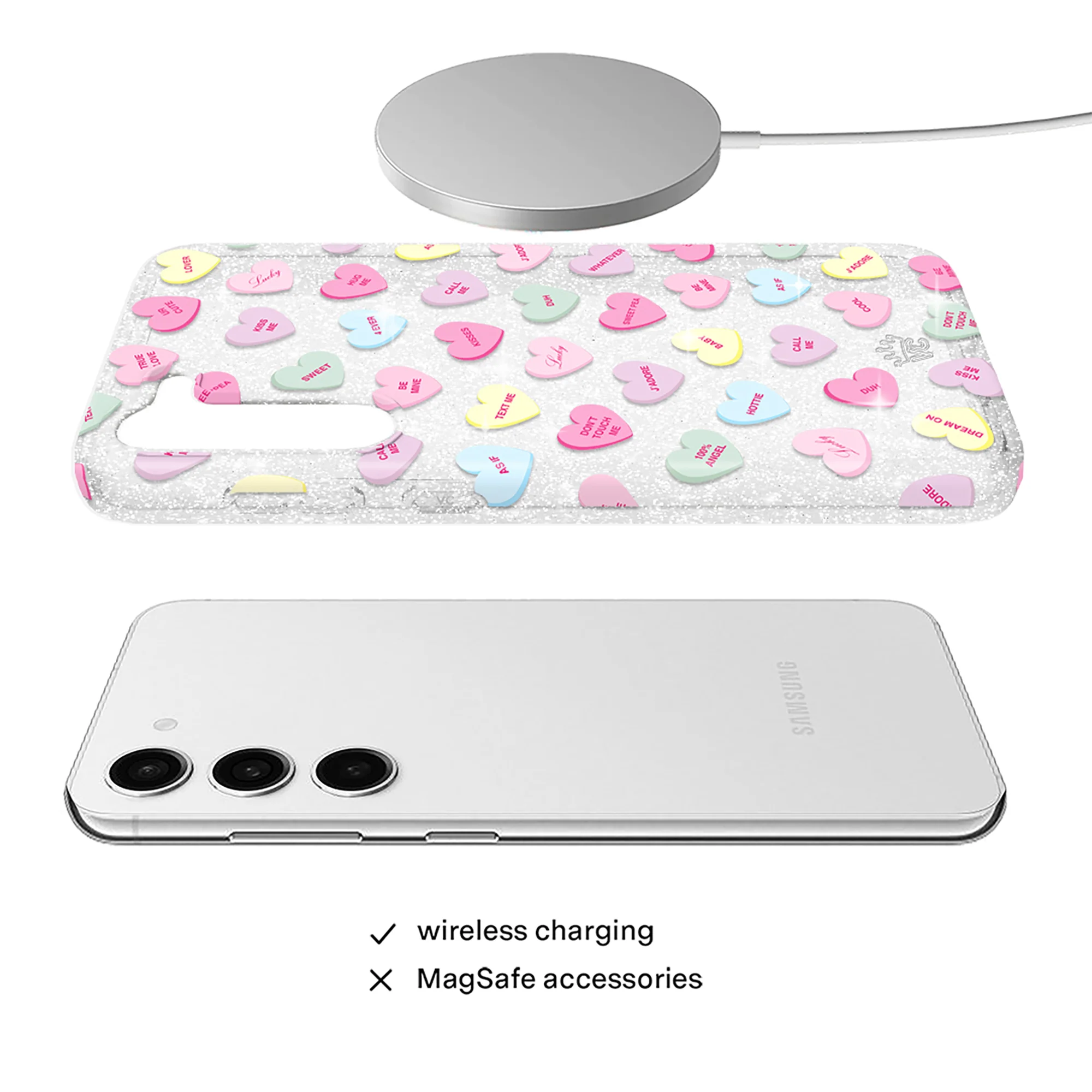 Sweet Hearts Glitter Samsung Case - Image 19