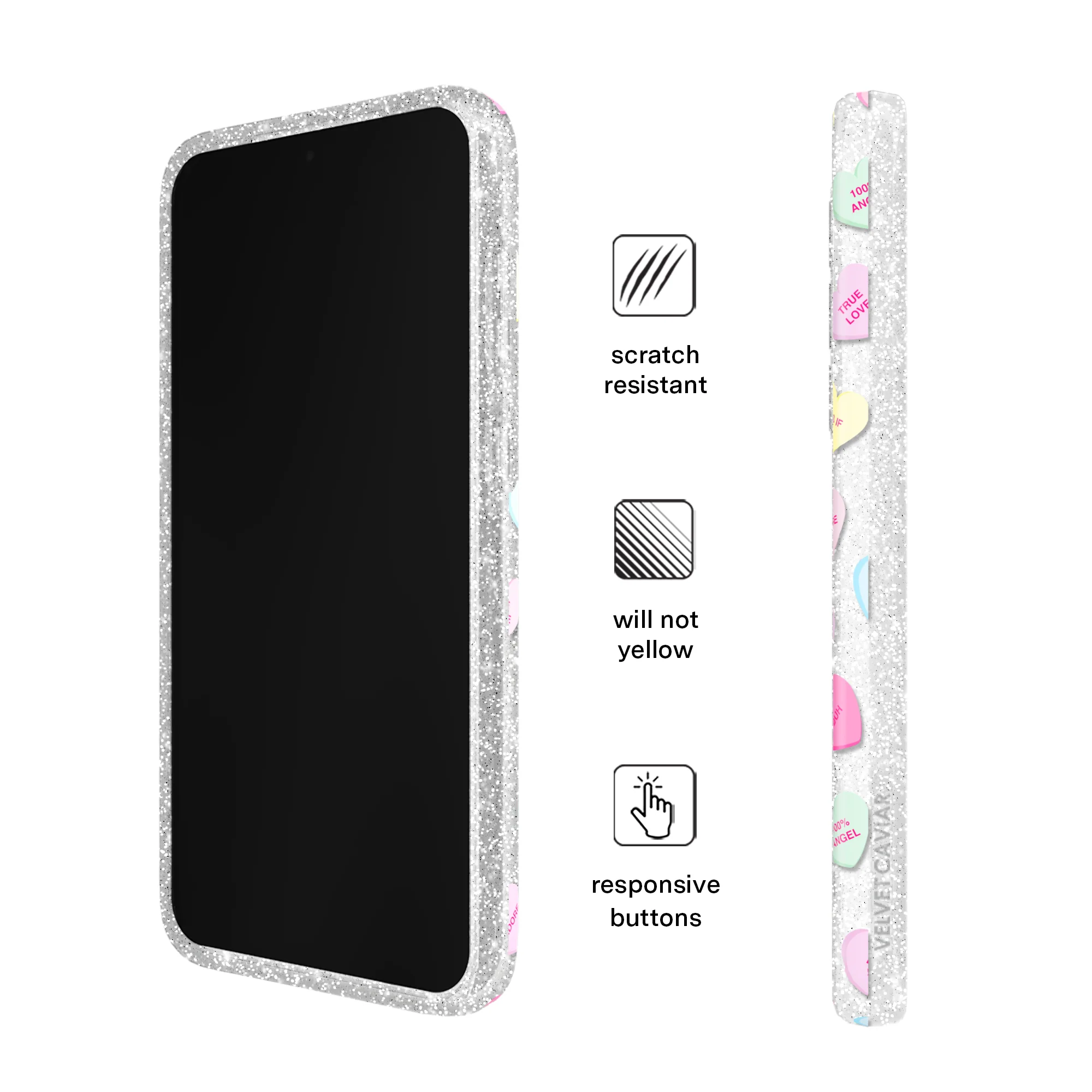 Sweet Hearts Glitter Samsung Case - Image 20