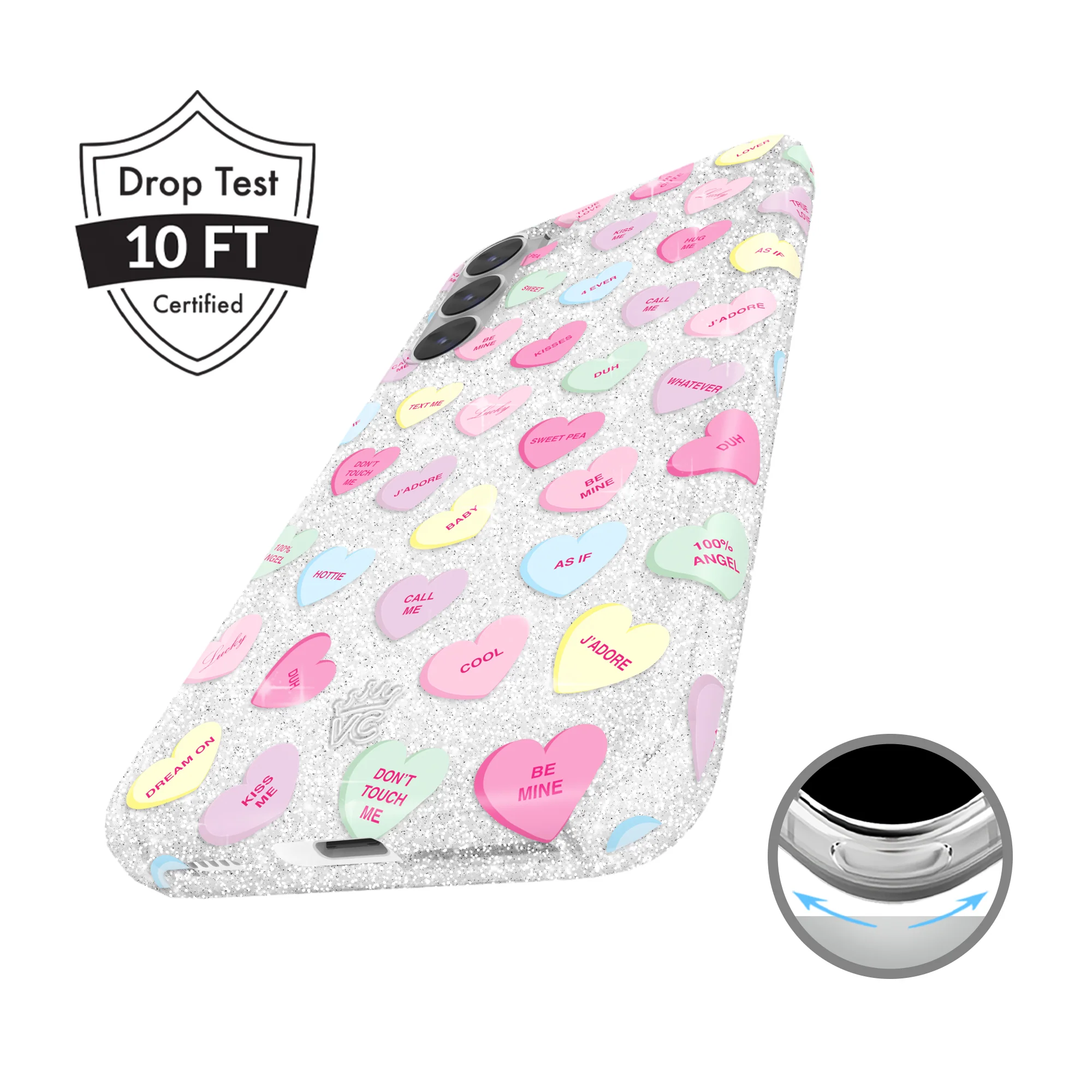 Sweet Hearts Glitter Samsung Case - Image 22