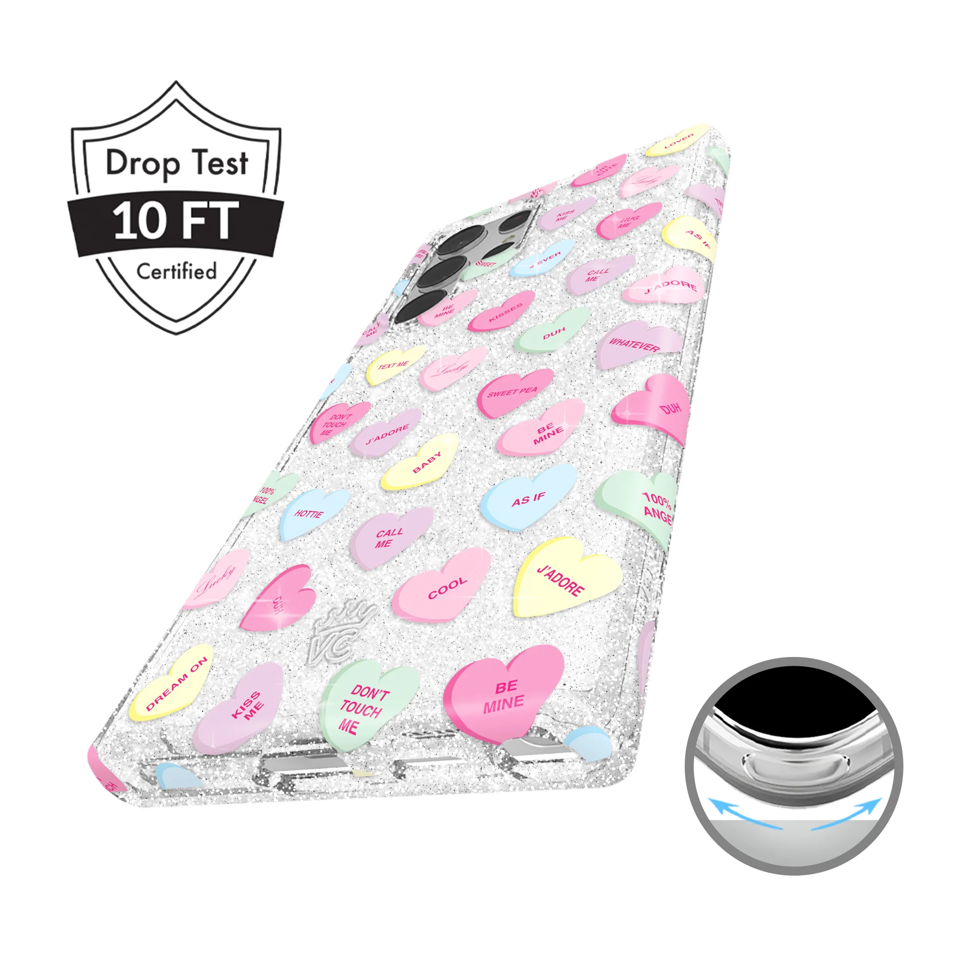Sweet Hearts Glitter Samsung Case - Image 27