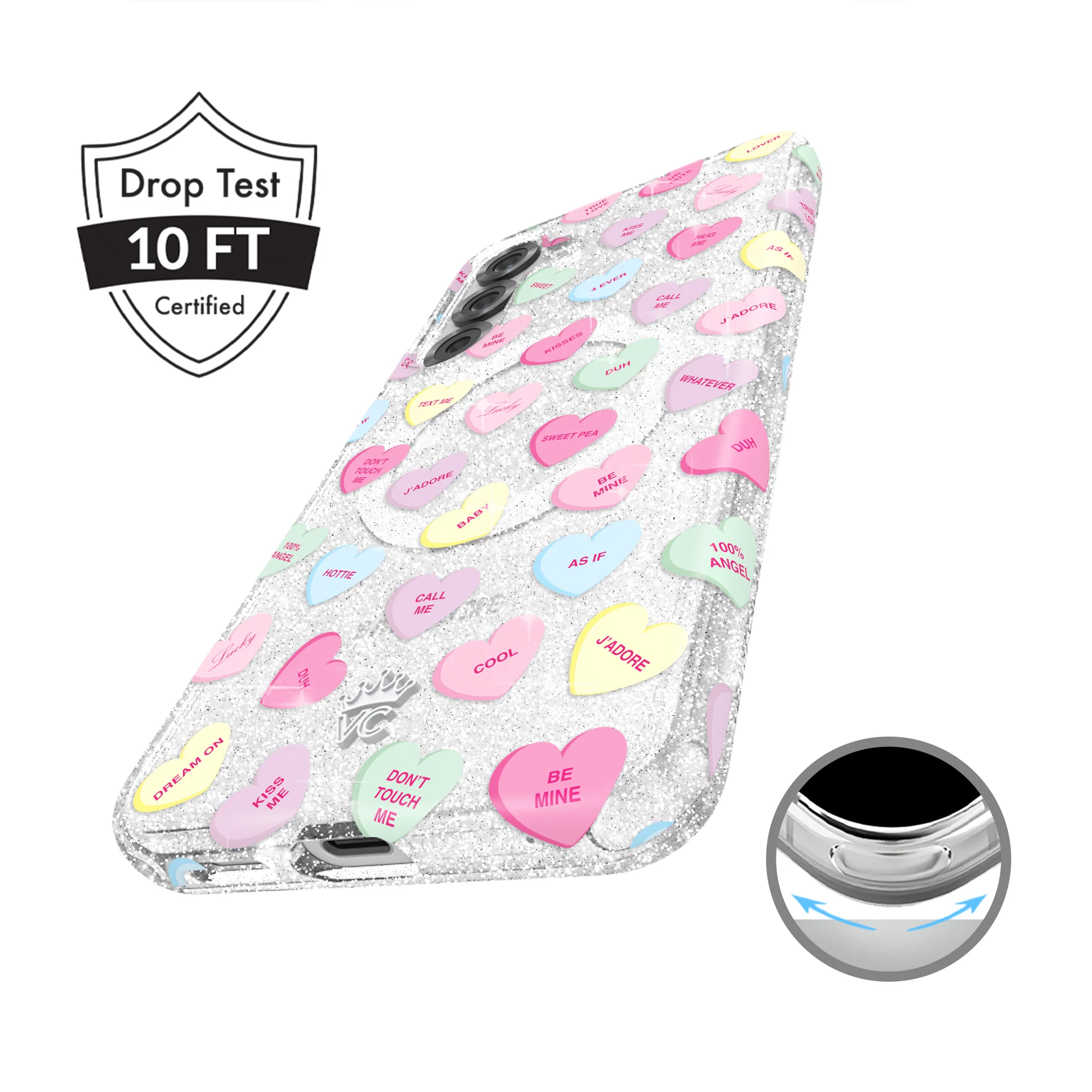 Sweet Hearts Glitter Samsung Case - Image 52