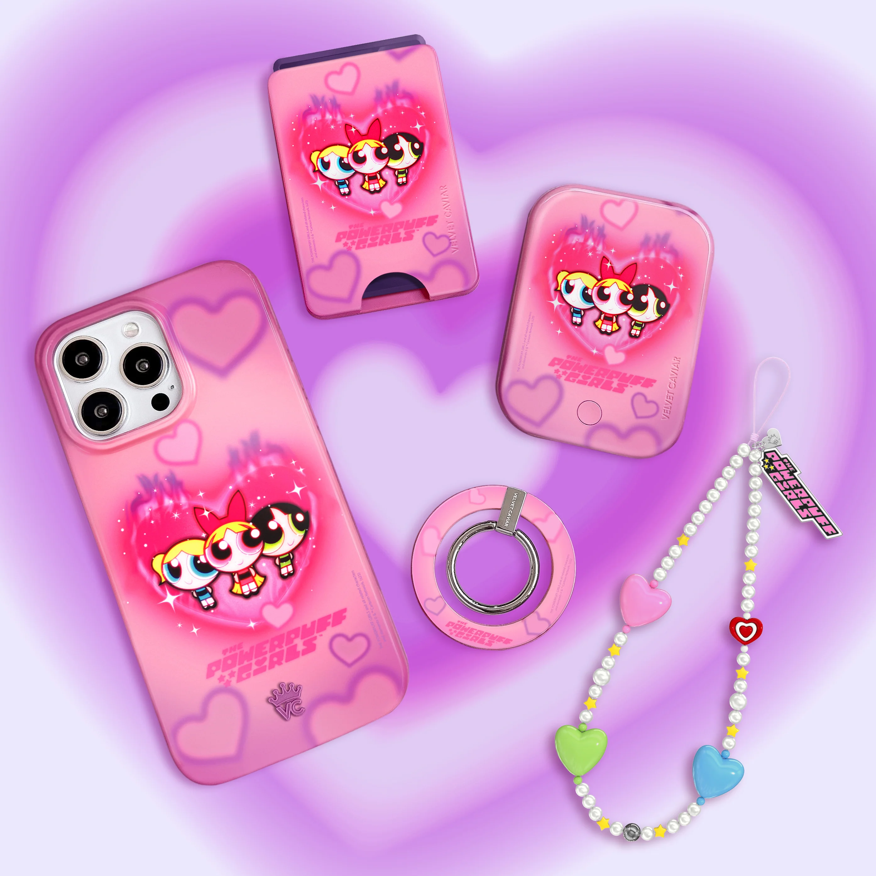 The Powerpuff Girls Airbrush Hearts iPhone Case - Image 105