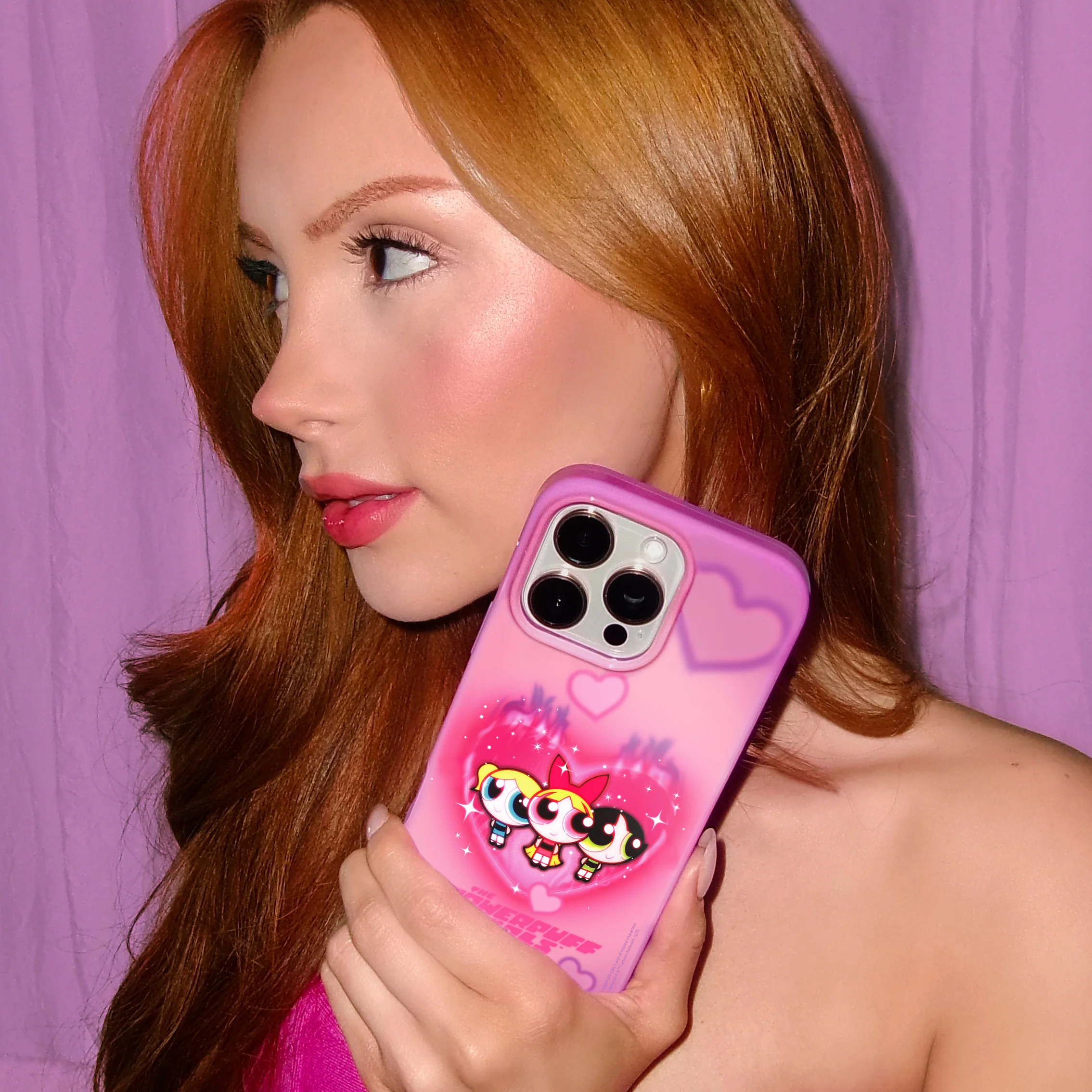 The Powerpuff Girls Airbrush Hearts iPhone Case - Image 44