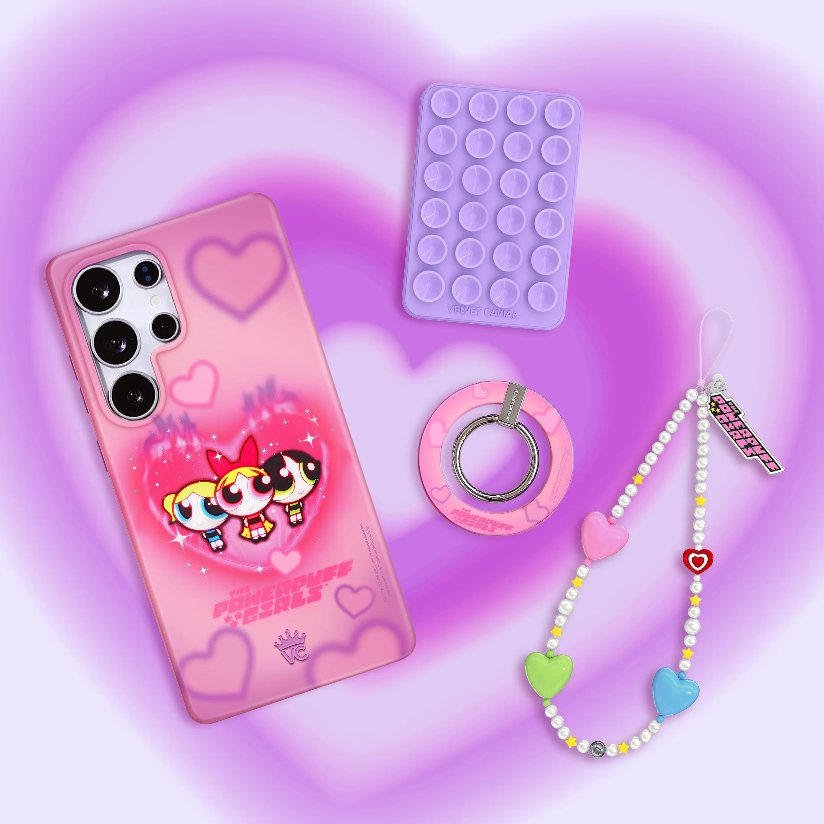 The Powerpuff Girls Airbrush Hearts Samsung Case - Image 49