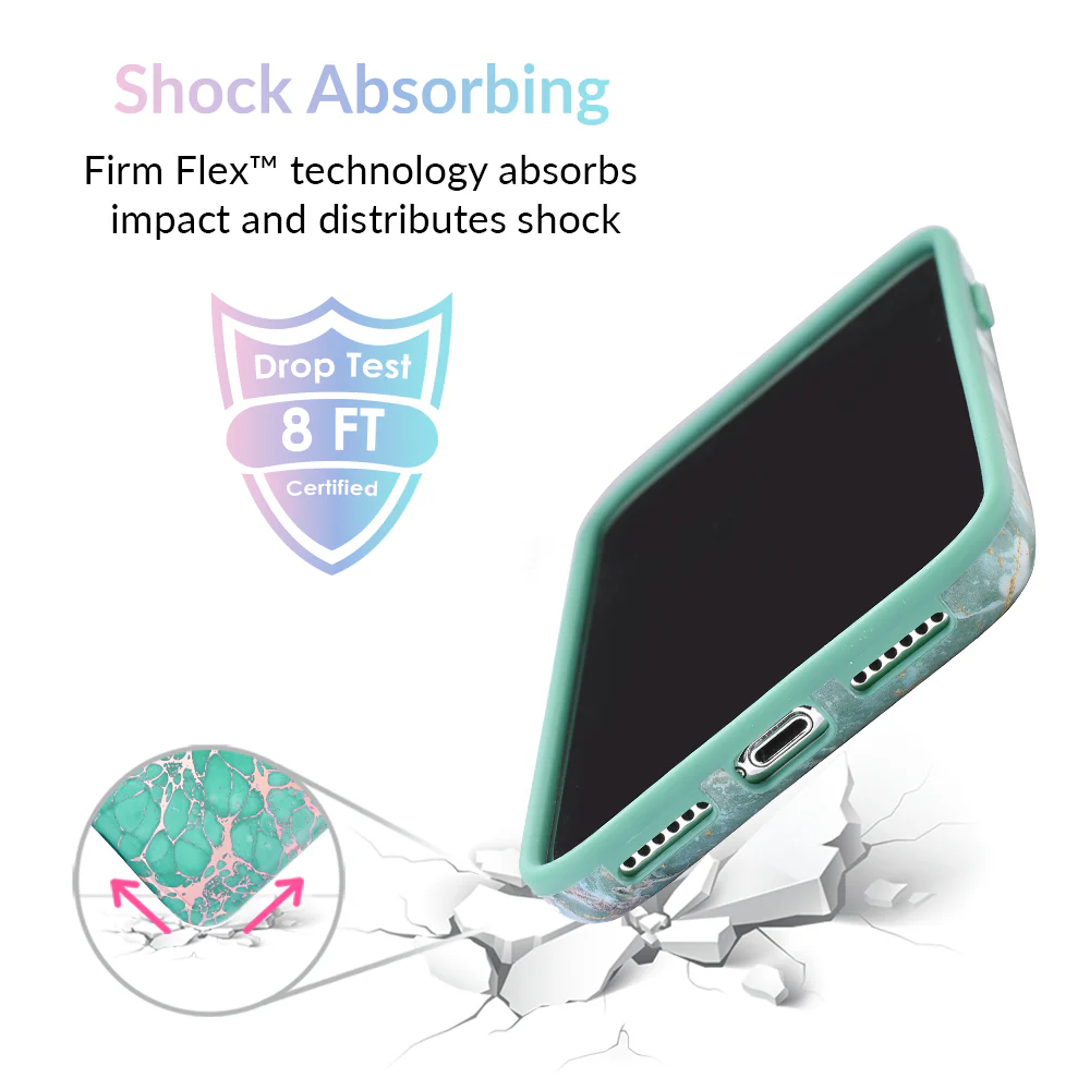 Turquoise Rose Gold Chrome iPhone Case - Image 52