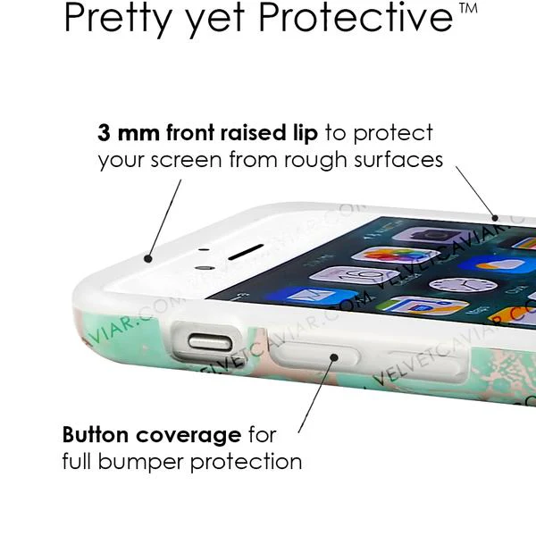 Turquoise Rose Gold Chrome iPhone Case - Image 57