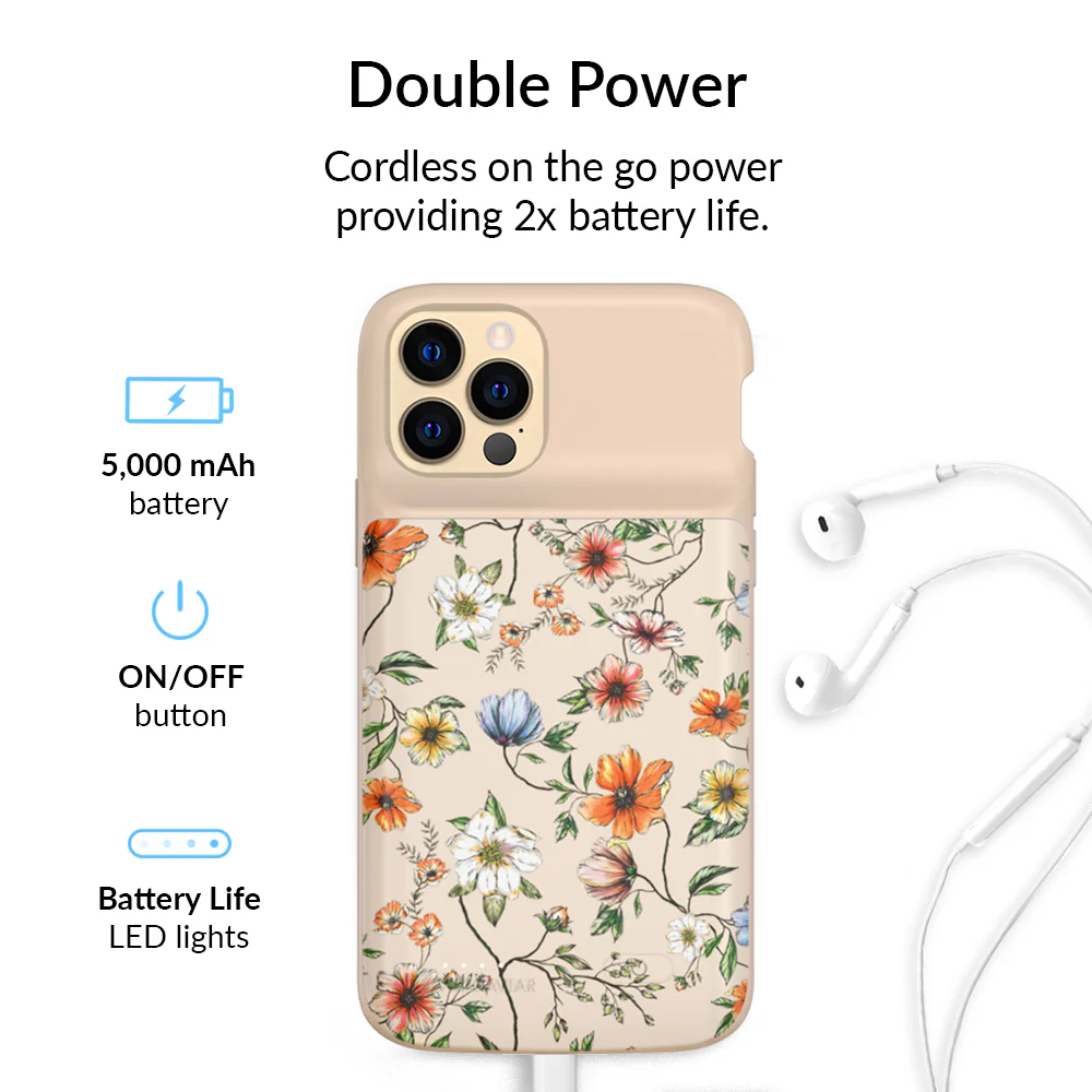 Vintage Floral iPhone Charging Case - Image 56