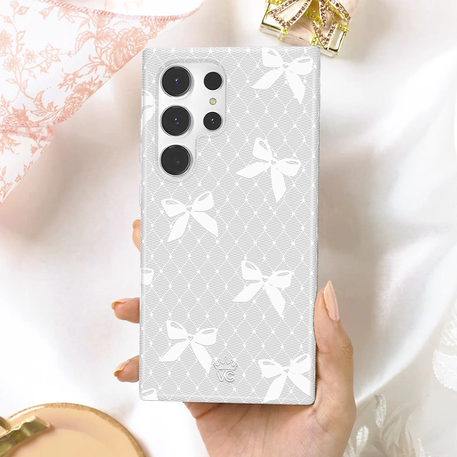 Vintage Lace Bows Samsung Case - Image 8