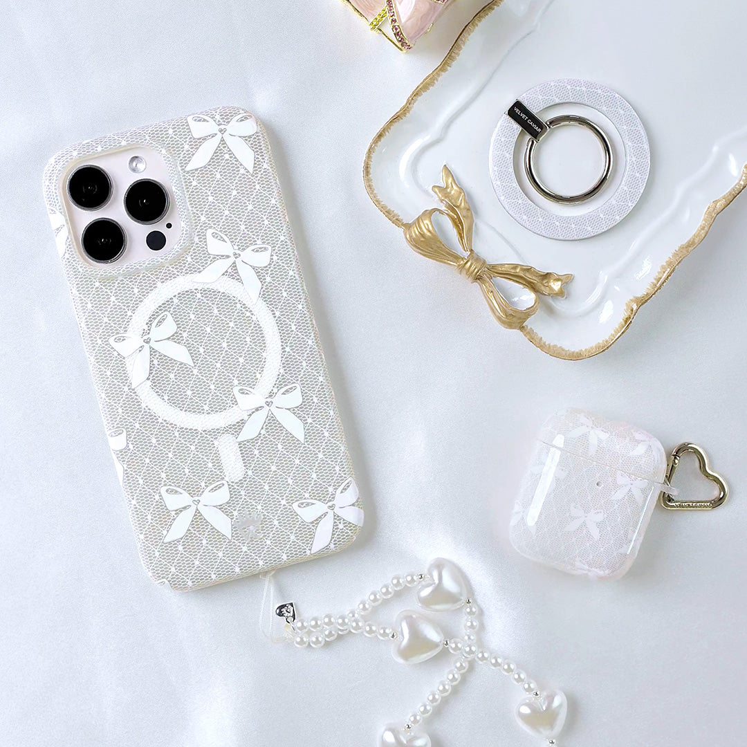 Vintage Lace Bows AirPod Case - Image 12