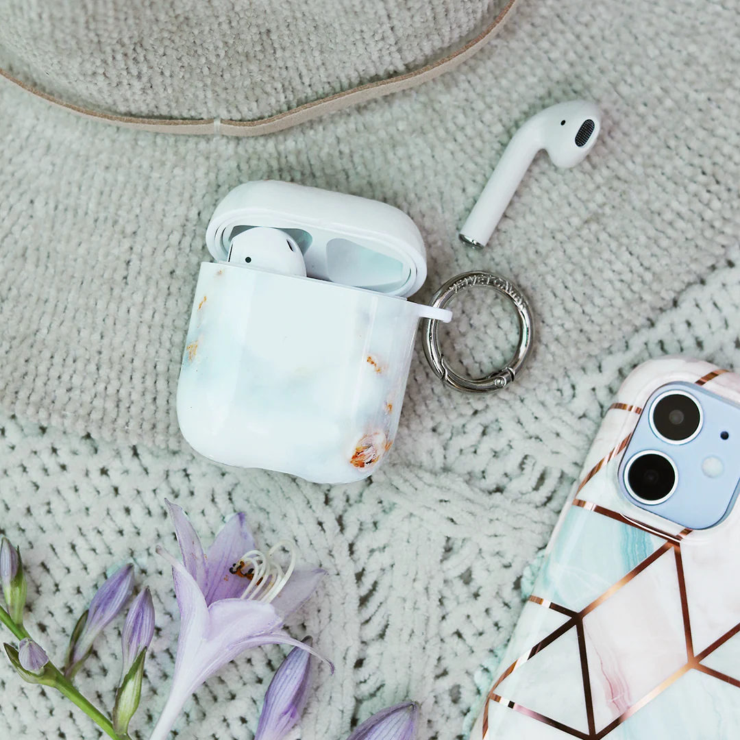 Grey Clouds Marble AirPods Case - Image 2