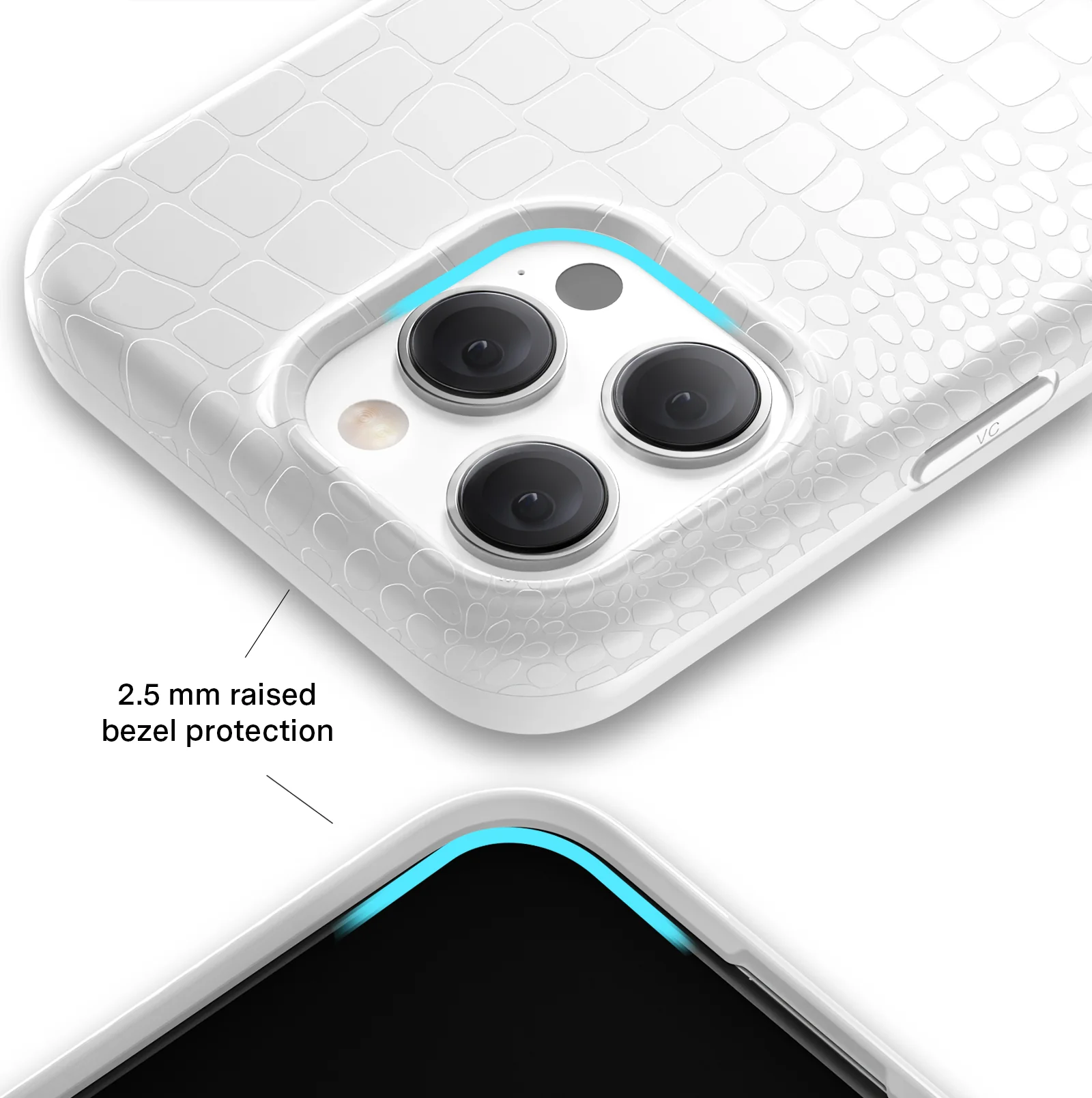 White Croc iPhone Case - Image 111