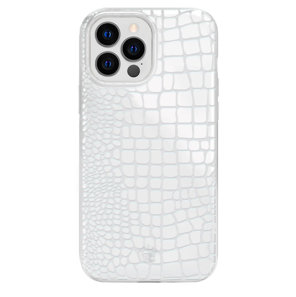 White Croc iPhone Case - Image 67