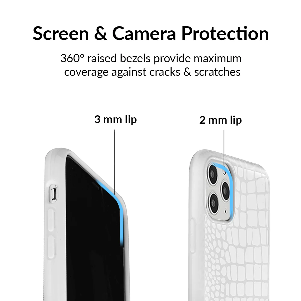 White Croc iPhone Case - Image 81