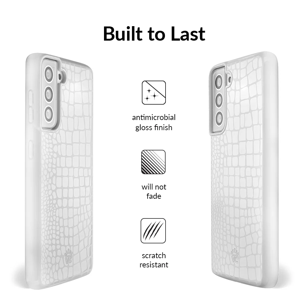 White Croc Samsung Case - Image 11