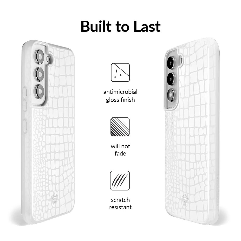 White Croc Samsung Case - Image 23