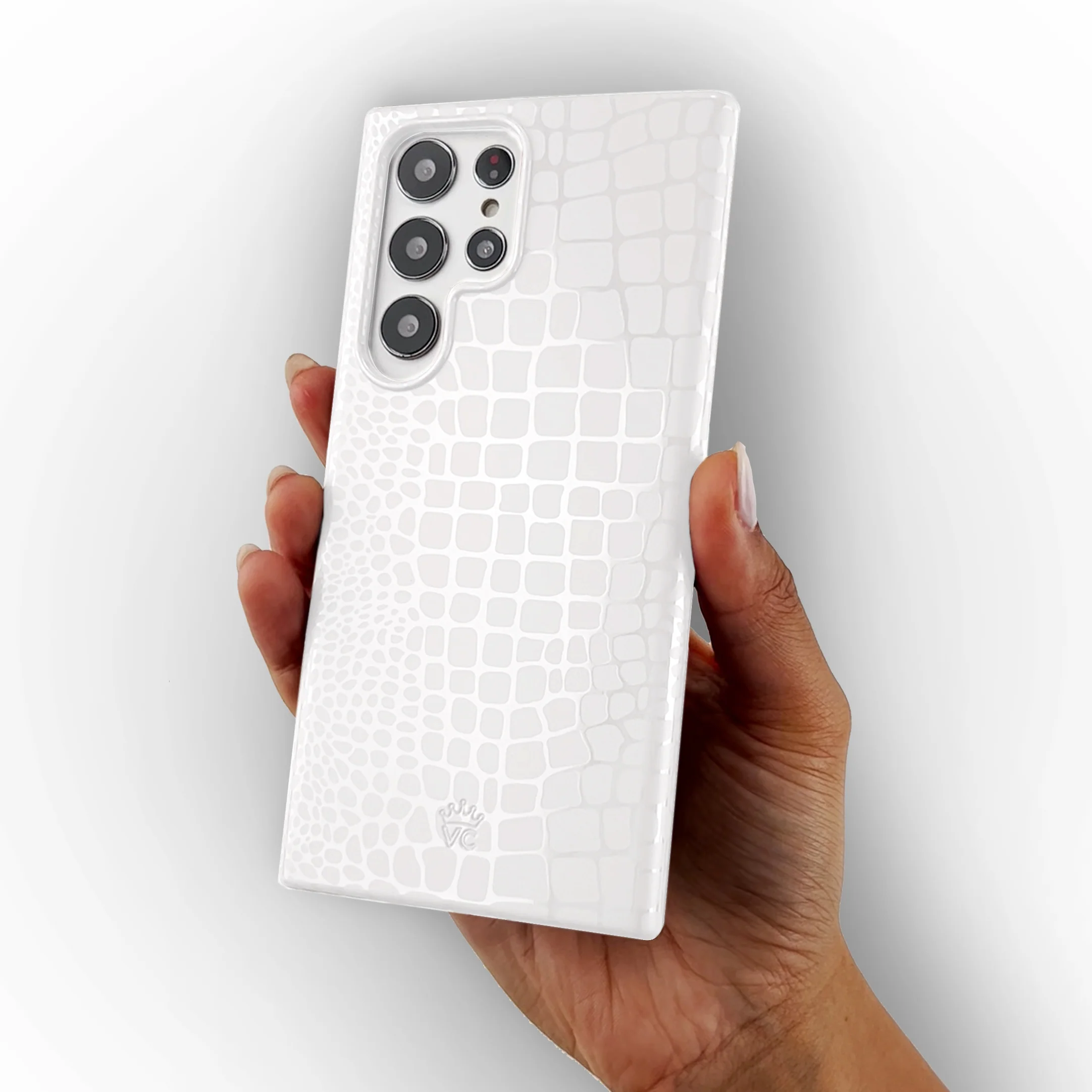 White Croc Samsung Case - Image 51