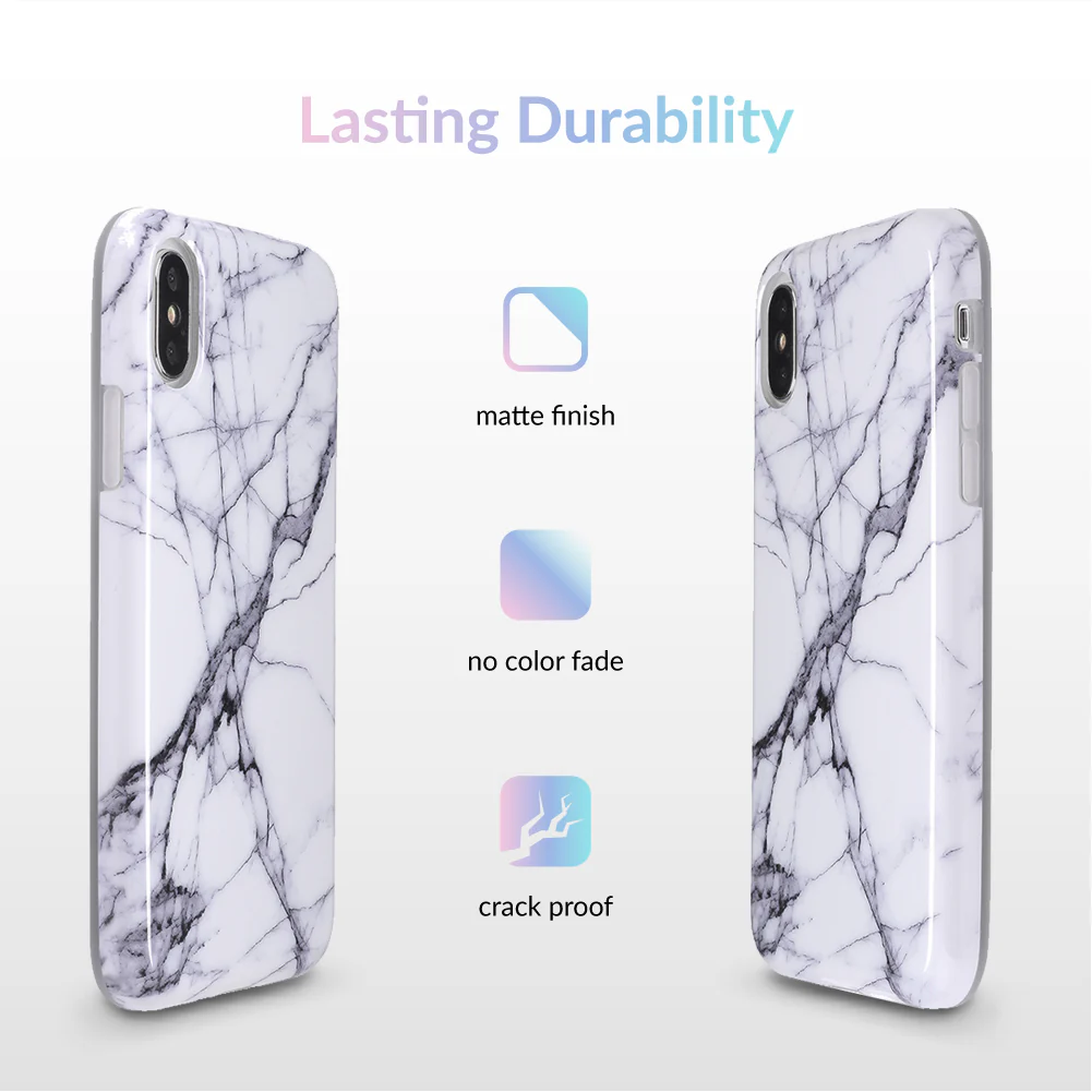 White & Gray Marble iPhone Case - Image 47