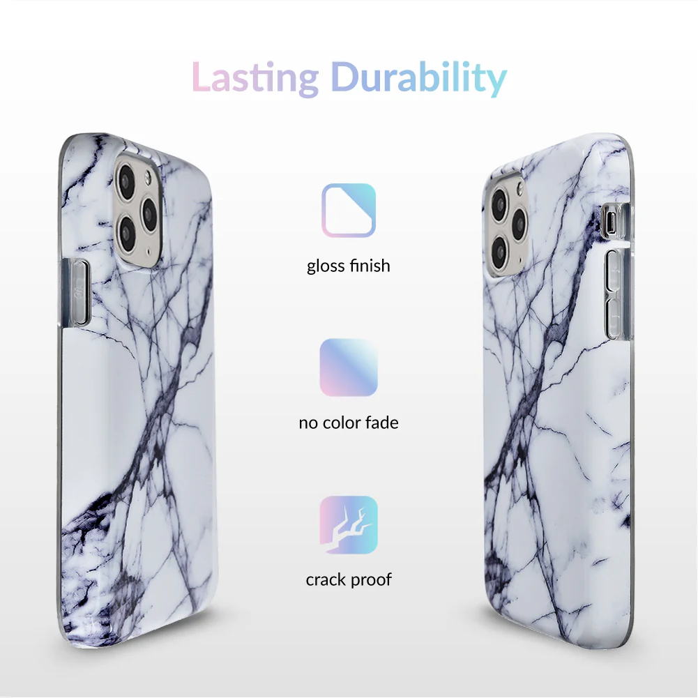 White & Gray Marble iPhone Case - Image 63