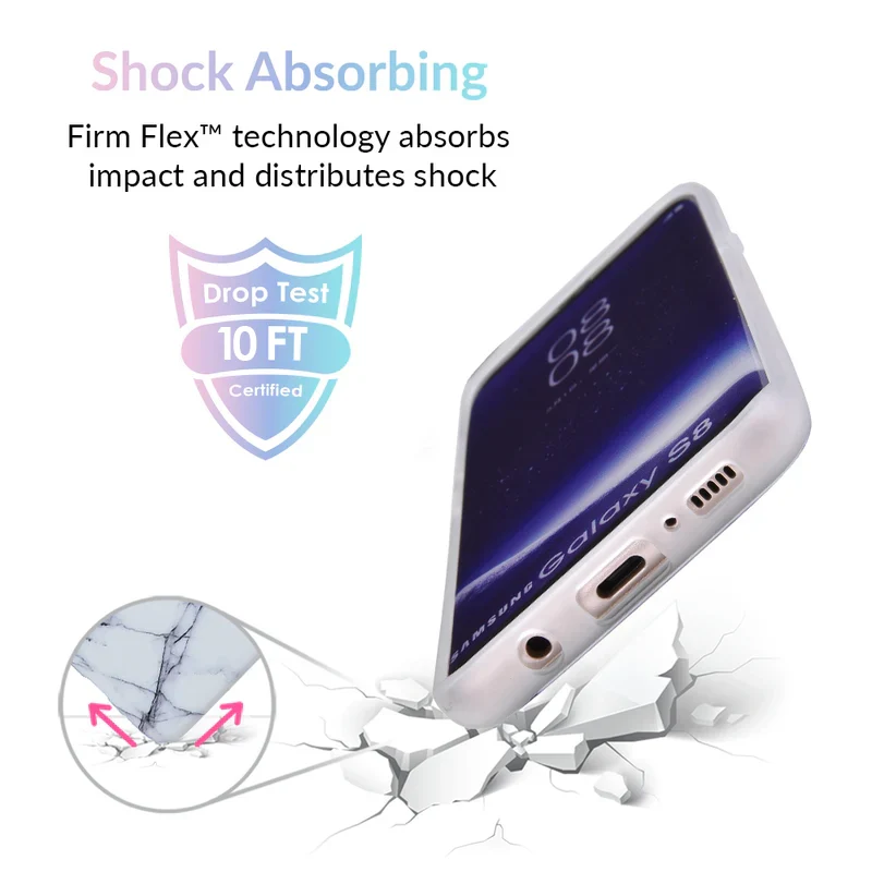 White & Gray Marble Samsung Case - Image 10