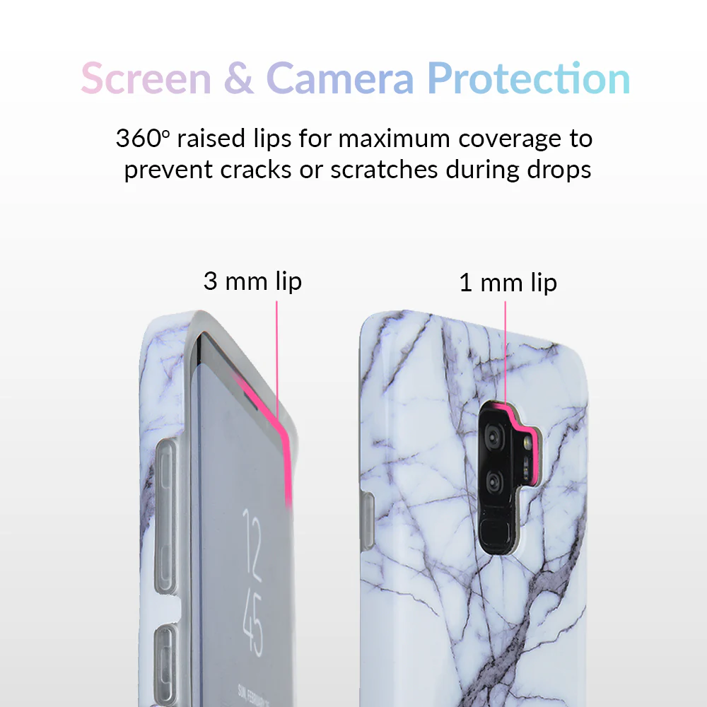 White & Gray Marble Samsung Case - Image 19