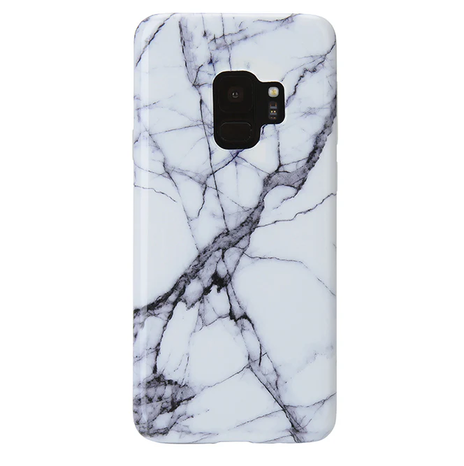 White & Gray Marble Samsung Case - Image 22
