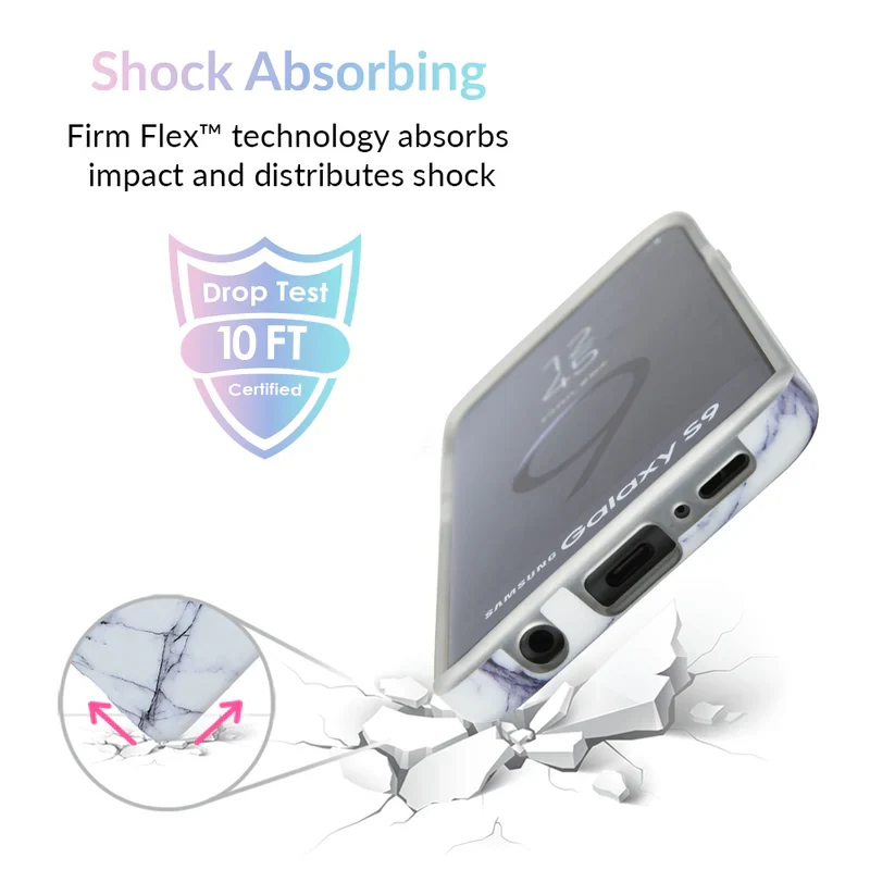 White & Gray Marble Samsung Case - Image 24