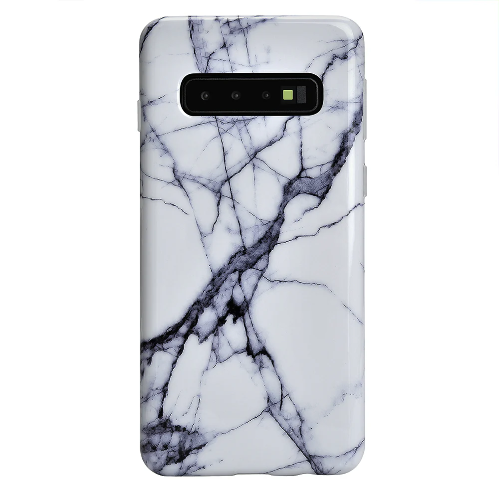 White & Gray Marble Samsung Case - Image 33
