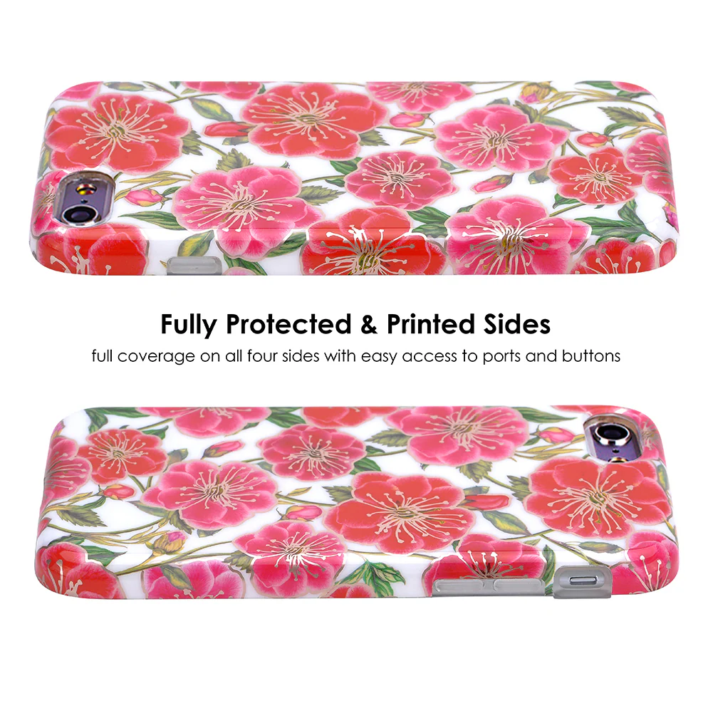 White Hibiscus Rose Gold Chrome Floral iPhone Case - Image 28