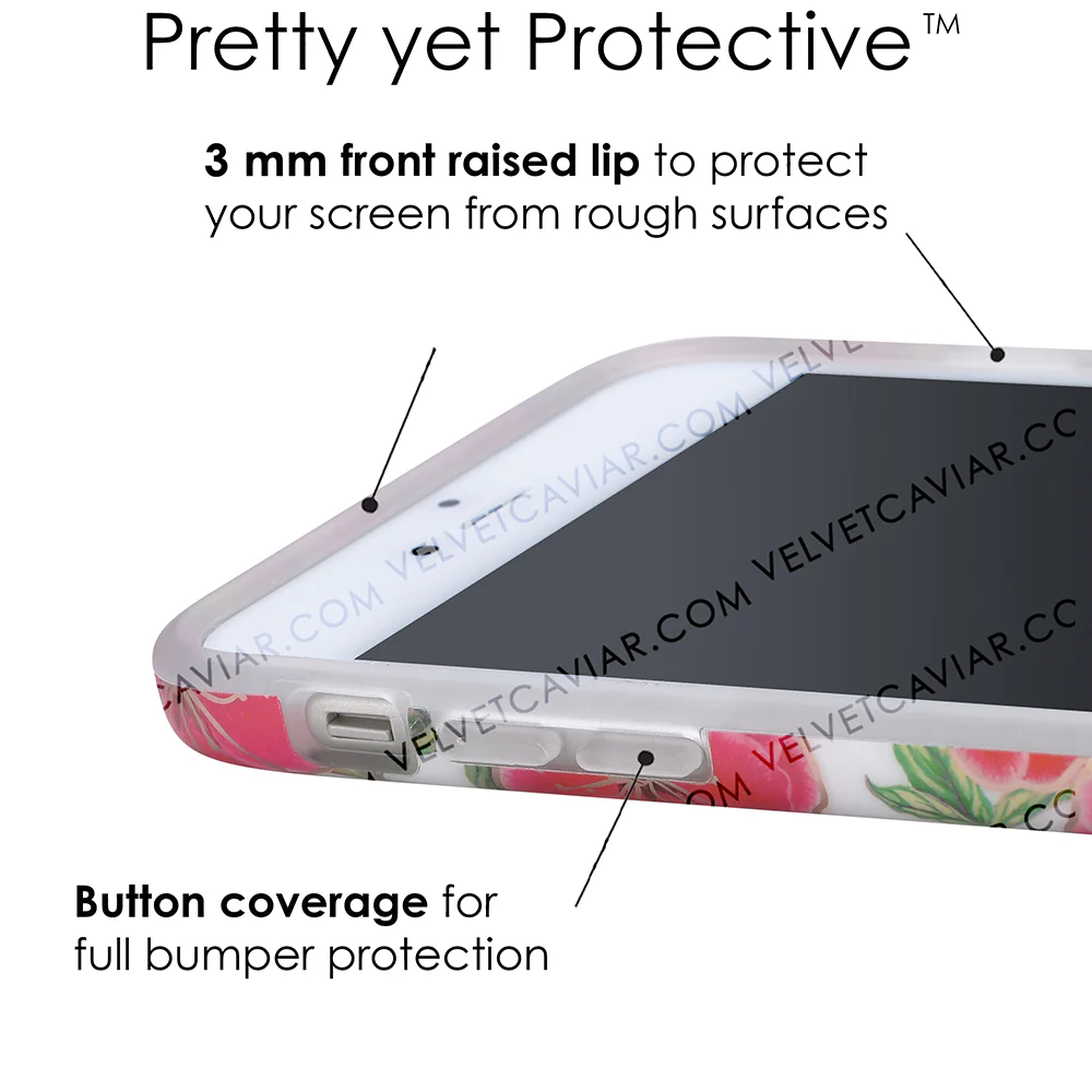 White Hibiscus Rose Gold Chrome Floral iPhone Case - Image 33