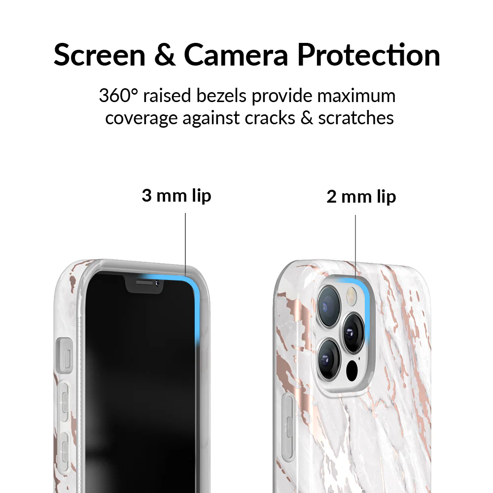 White Marble Rose Gold Chrome 2.0 iPhone Case - Image 59