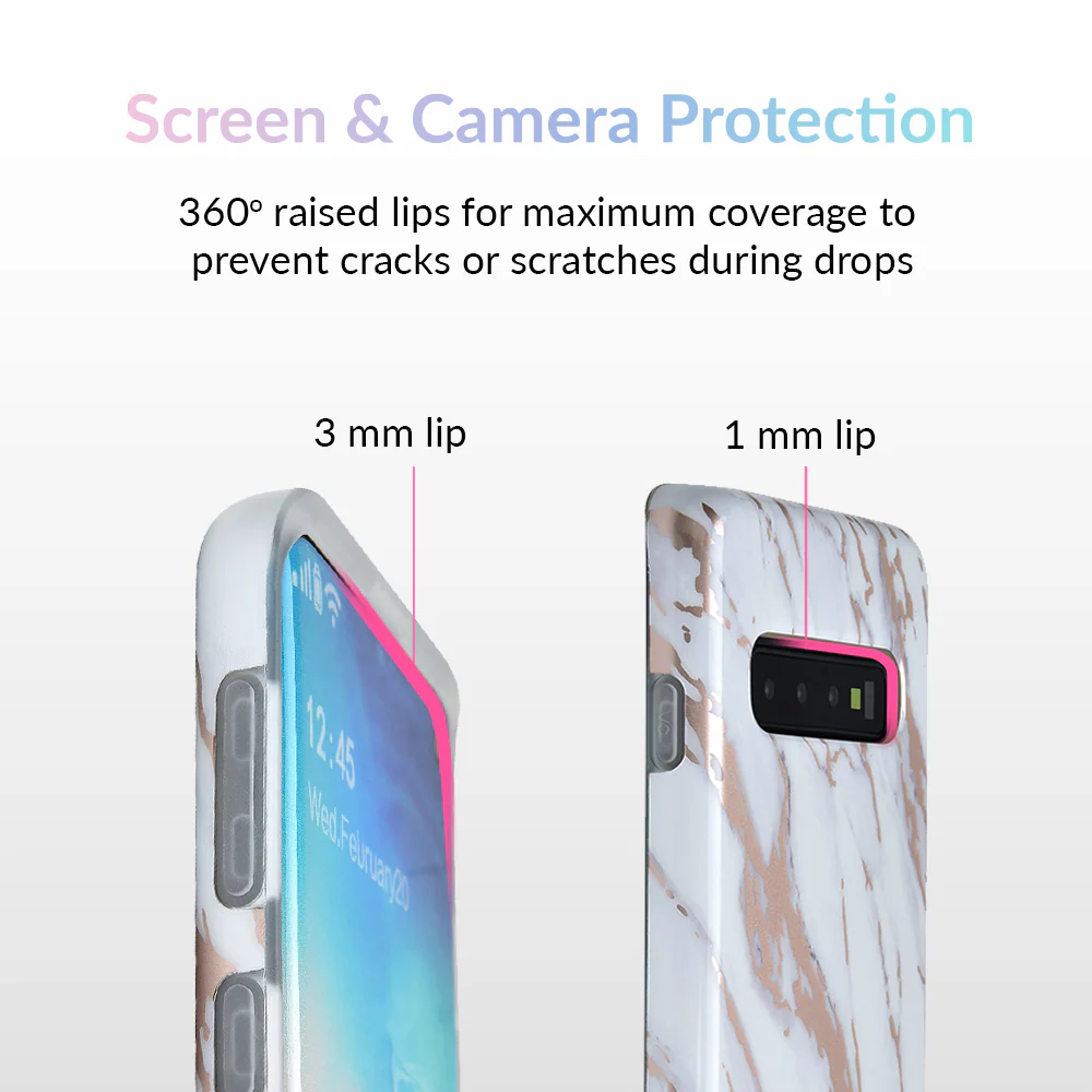 White Marble Rose Gold Chrome 2 Samsung Galaxy Case - Image 35