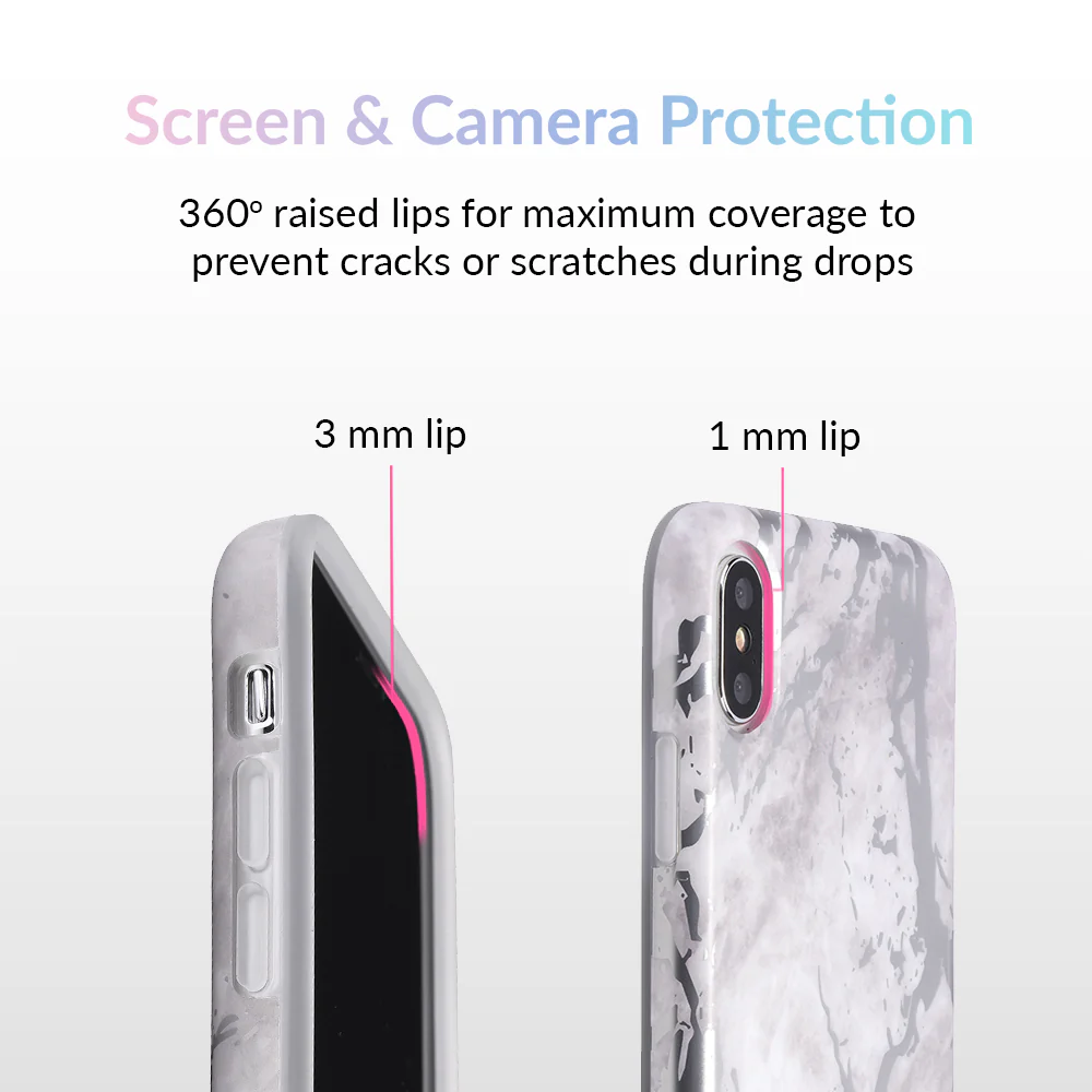 White Marble Silver Chrome iPhone Case - Image 50