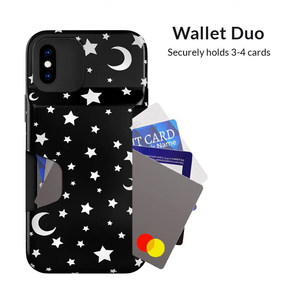 White Stars & Moon Iphone Wallet Case - Image 11