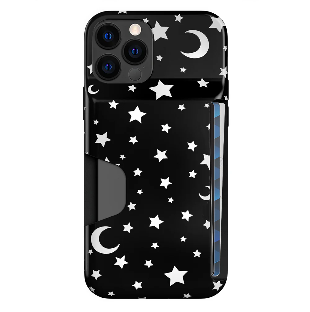 White Stars & Moon Iphone Wallet Case - Image 57