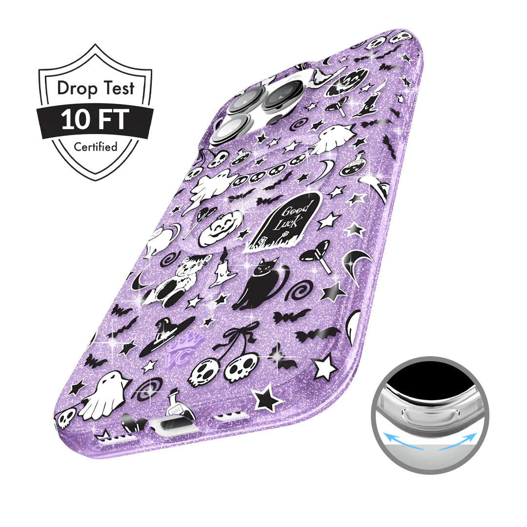 Witchy Lilac Glitter iPhone Case - Image 14