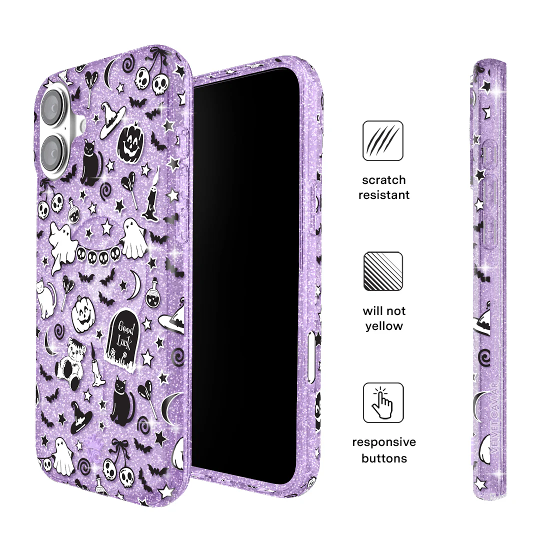 Witchy Lilac Glitter iPhone Case - Image 20