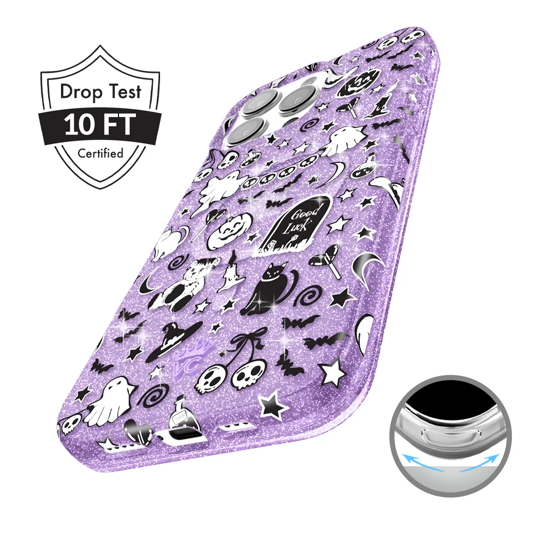 Witchy Lilac Glitter iPhone Case - Image 34