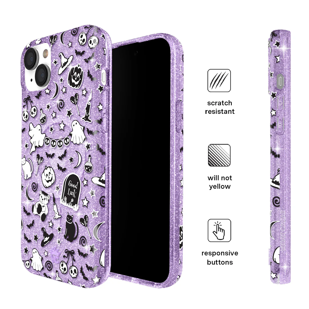 Witchy Lilac Glitter iPhone Case - Image 40
