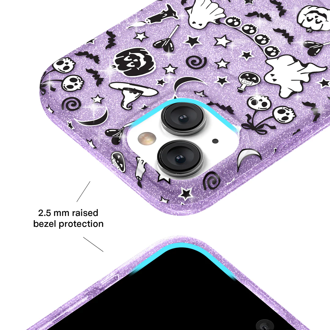Witchy Lilac Glitter iPhone Case - Image 42