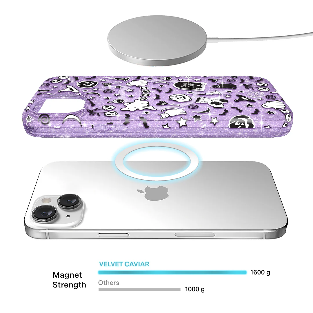 Witchy Lilac Glitter iPhone Case - Image 43